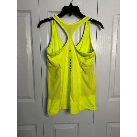Kyodan Neon Yellow Racerback Athletic Tank Top Mesh Accents Women's M - Picture 2 of 4